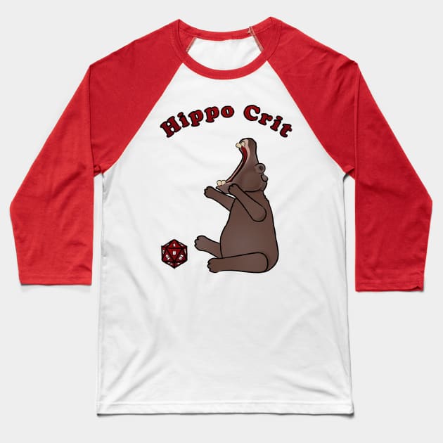 HIppo Crit Fail Baseball T-Shirt by PittmanOfLaMancha